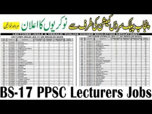 ppsc lecturer jobs 2020 add