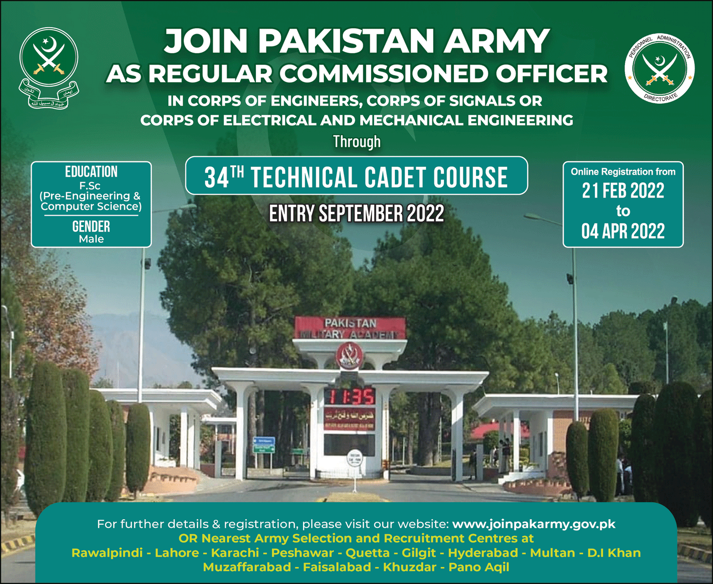Join Pak Army Jobs 2022