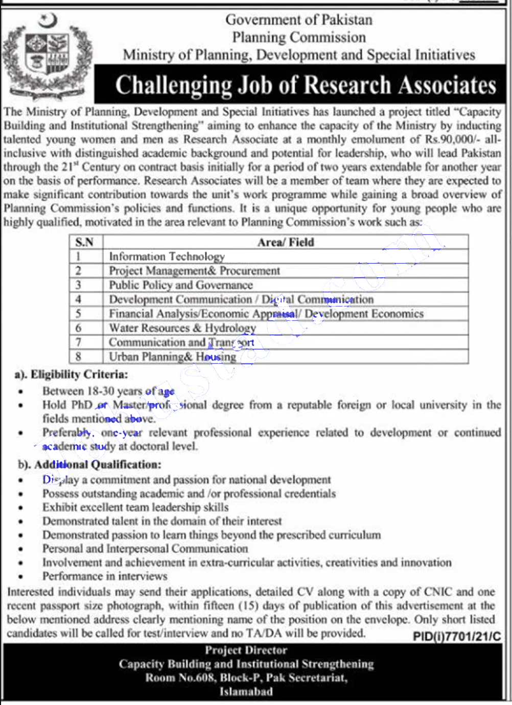 Planning Commission PC Jobs 2022 Online Apply