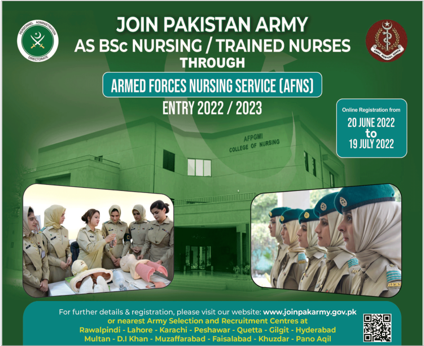 Join Pakistan Army as AFNS Jobs 2022 | Online Registration
