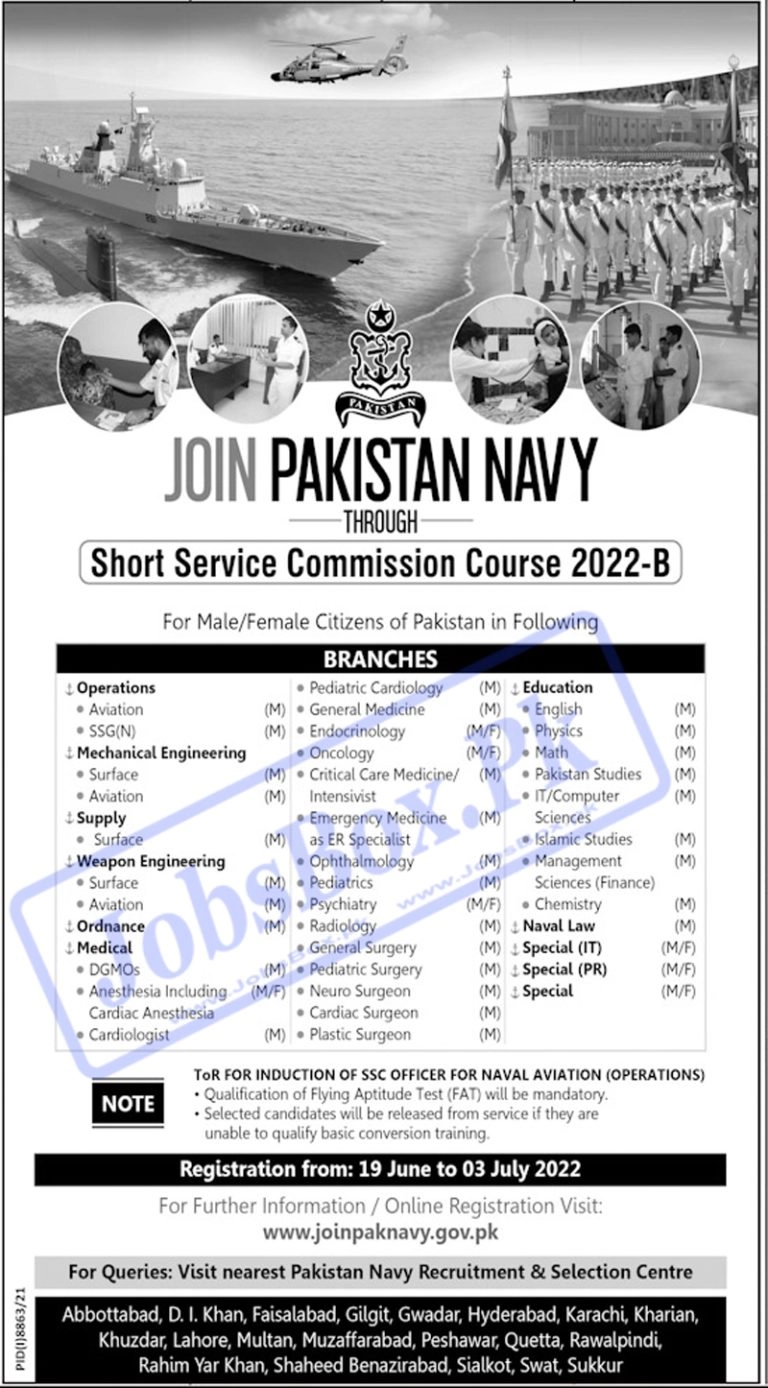 Join Pakistan Navy Jobs 2022