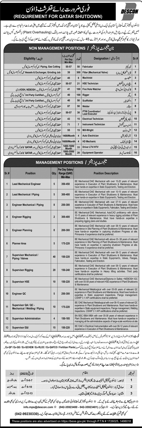 Discom Engineering Limited Pakistan Jobs 2023 New Vacancies