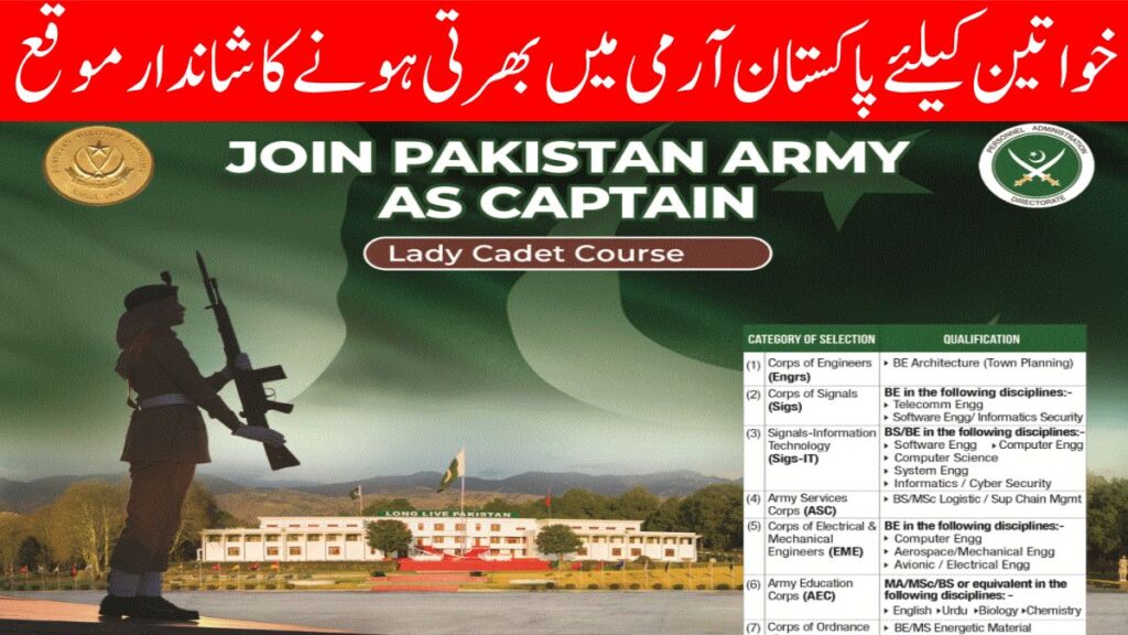 Join Pak Army as Captain Jobs 2023