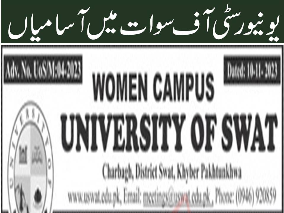 University of Swat Latest Advertisement Jobs 2023
