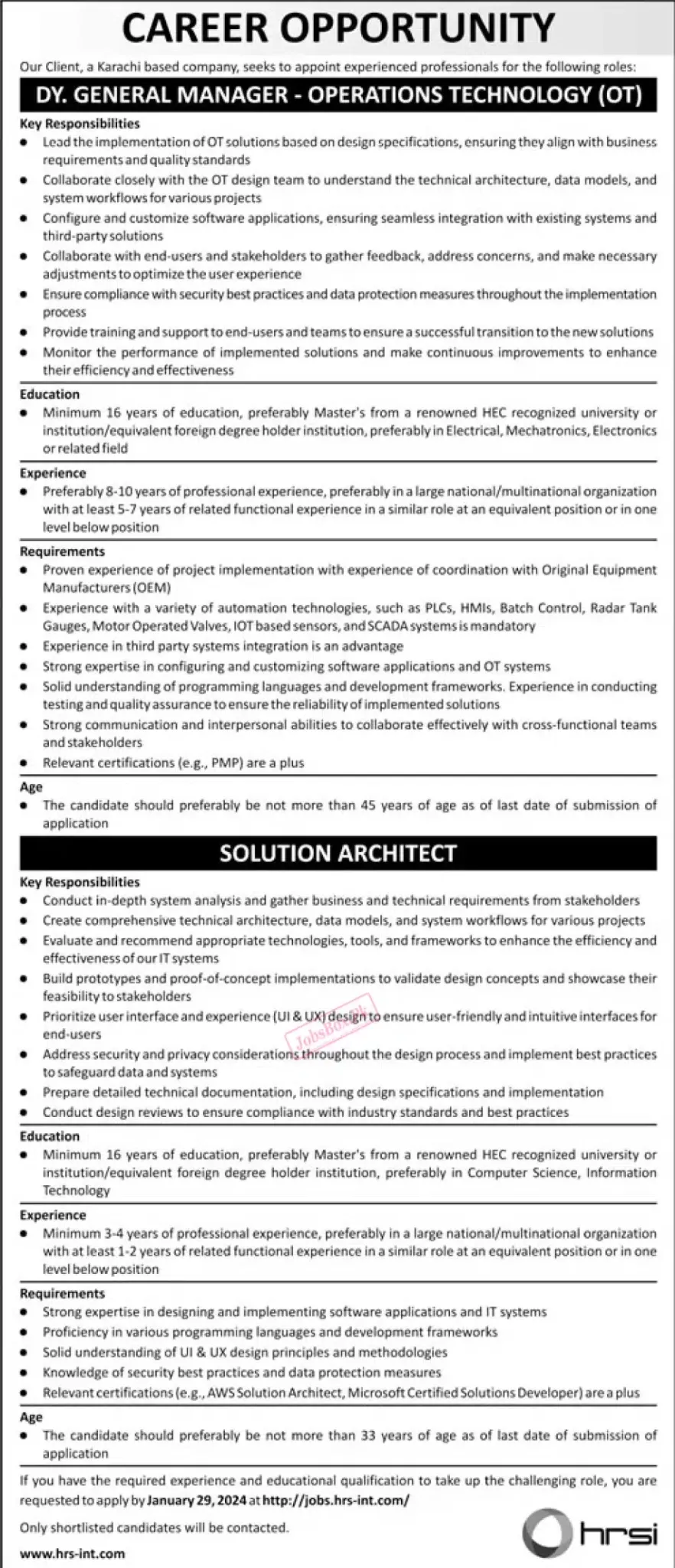 HRSI Jobs 2024 Online Apply Human Resource Solution International Careers