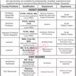 Niazi Medical & Dental College NMDC Sargodha Jobs 2024