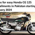 Plans for easy Honda CG 125 installments in Pakistan starting in January 2024