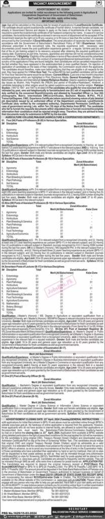 BPSC Jobs March 2024 Advertisement No. 02/2024 | Www.bpsc.gob.pk