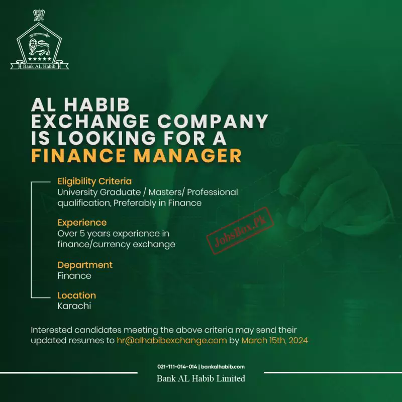 Bank Al Habib Jobs March 2024