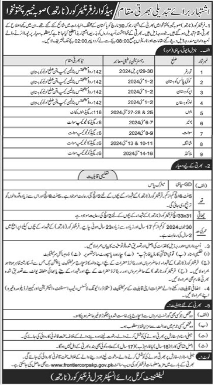 Headquarter Fronter North Soldier Jobs 2024