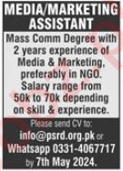 Media Assistant Jobs In Lahore 2024