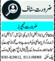 Warsak Public School Peshawar Jobs 2024 For Teachers