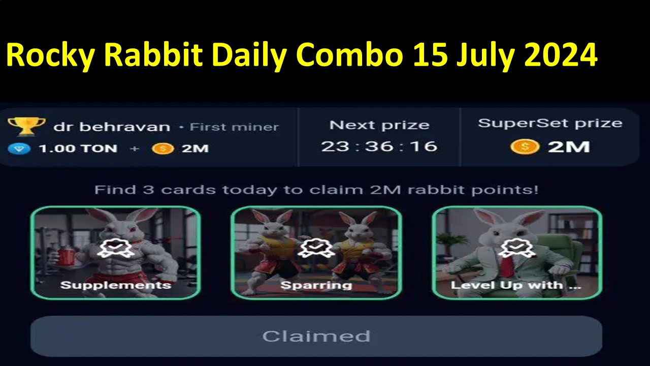 Rocky Rabbit Daily Combo 15 July 2024