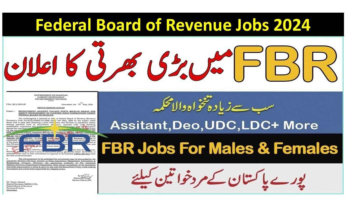 Federal Board of Revenue Jobs 2024