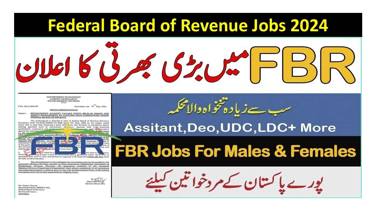 Federal Board of Revenue Jobs 2024