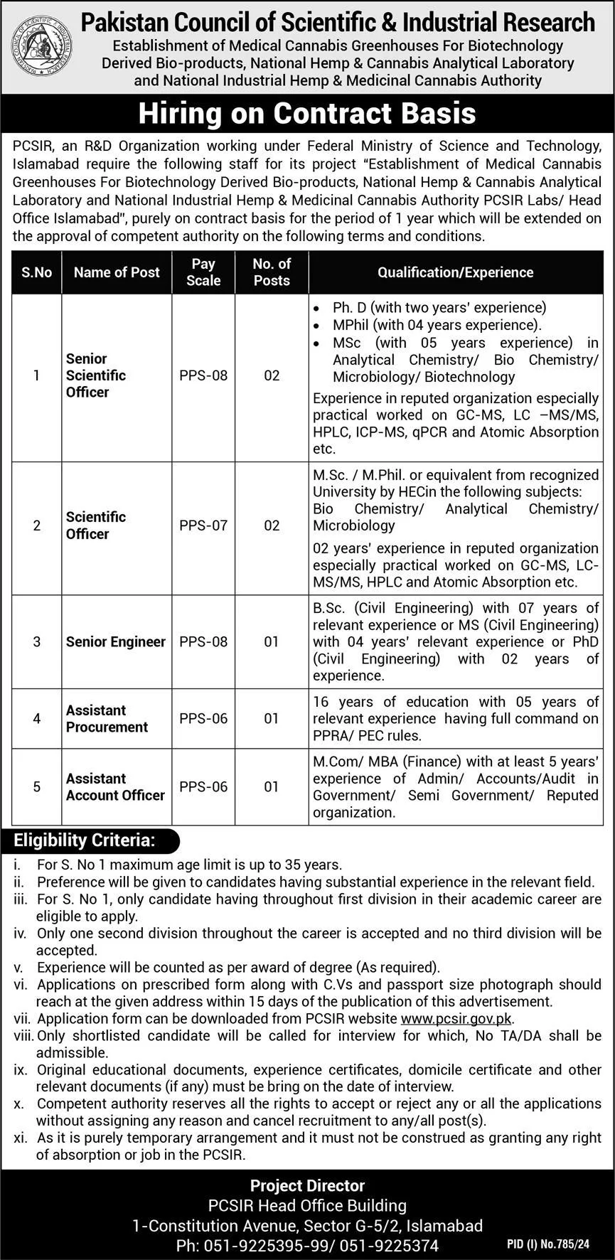 PCSIR Careers 2024 : Apply Online for Latest Vacancies