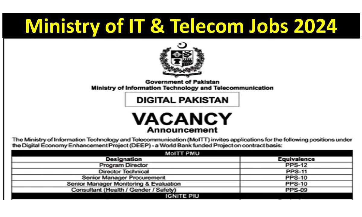 Ministry of IT & Telecom Jobs 2024