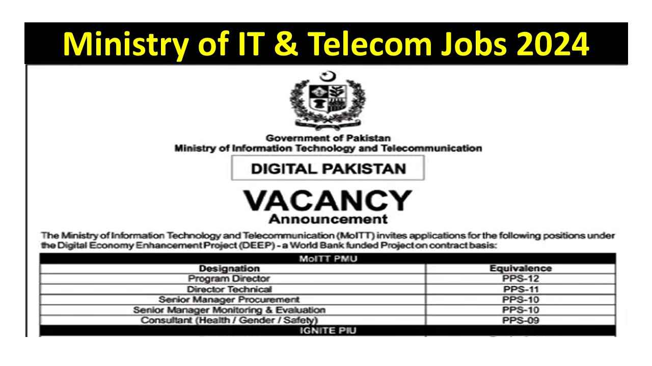 Ministry of IT & Telecom Jobs 2024