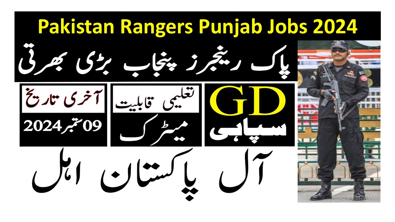 Pakistan Rangers Punjab Jobs 2024