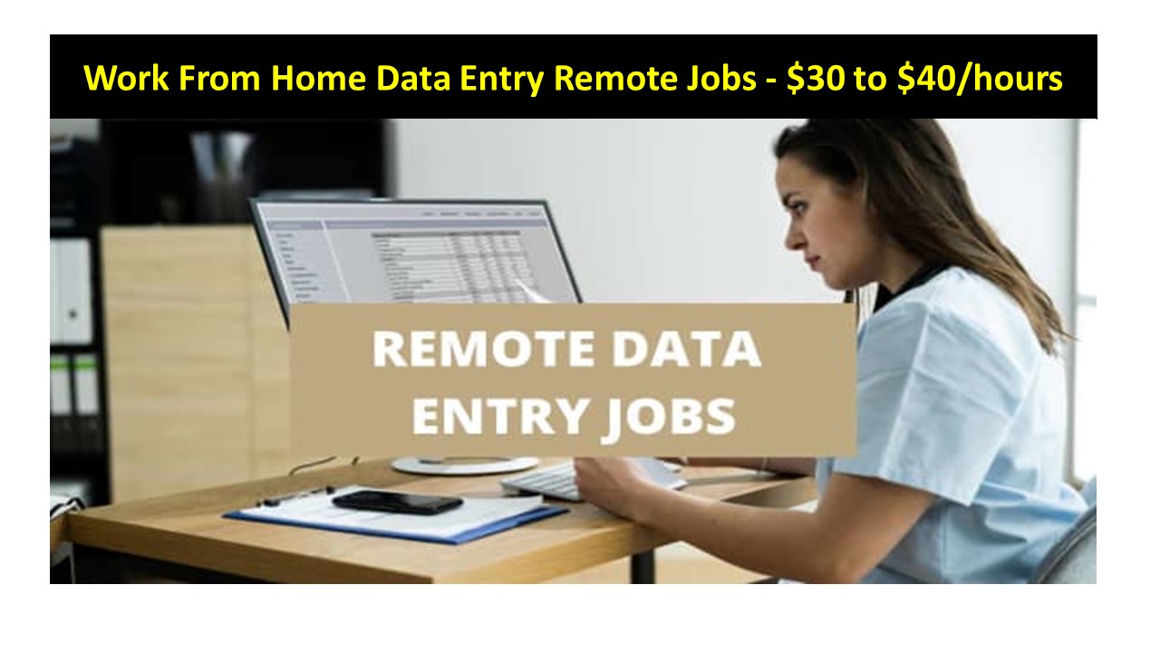 Work From Home Data Entry Remote Jobs