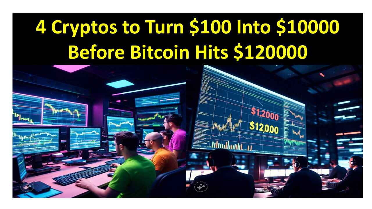 4 Cryptos to Turn $100 Into $10000 Before Bitcoin Hits $120000