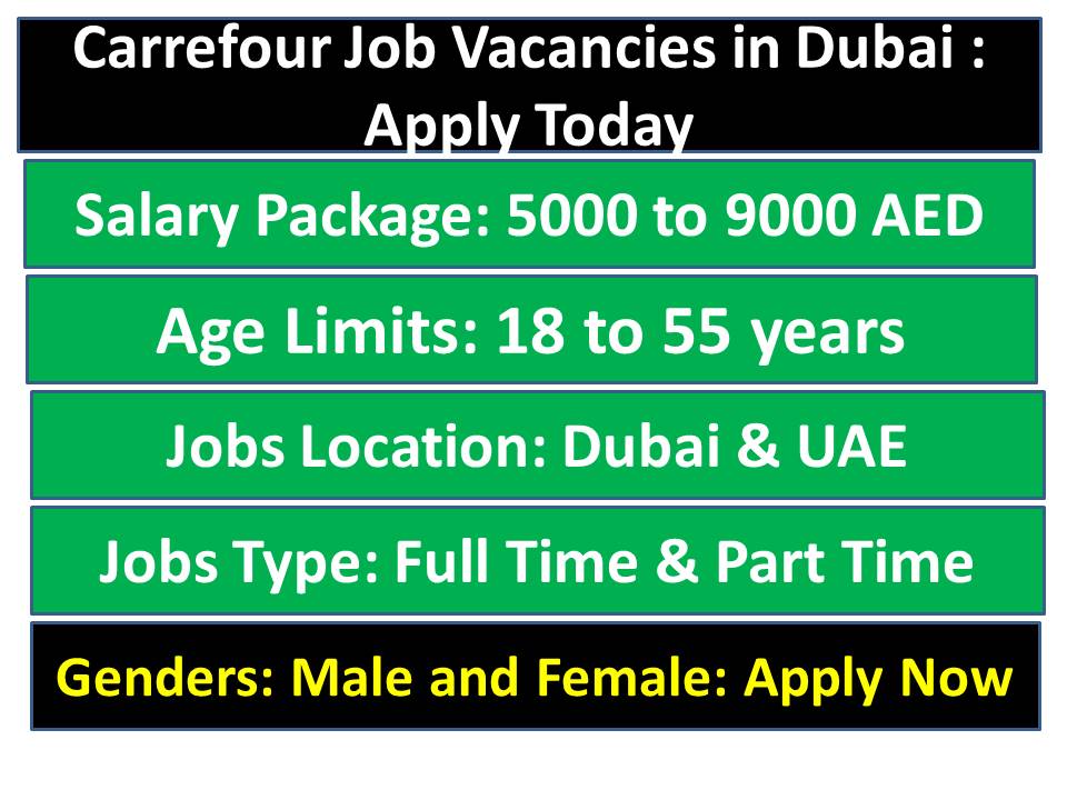 Carrefour Job Vacancies in Dubai : Apply Today