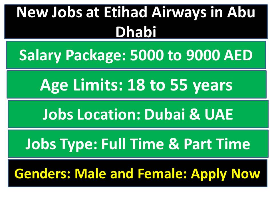 New Jobs at Etihad Airways in Abu Dhabi