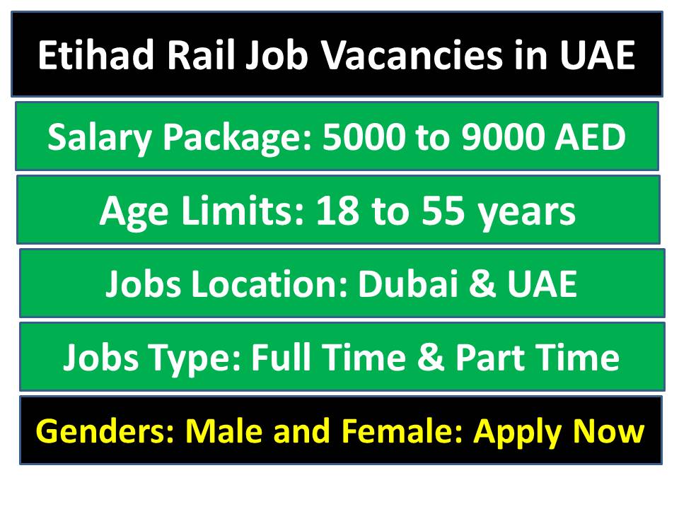 Etihad Rail Job Vacancies in UAE