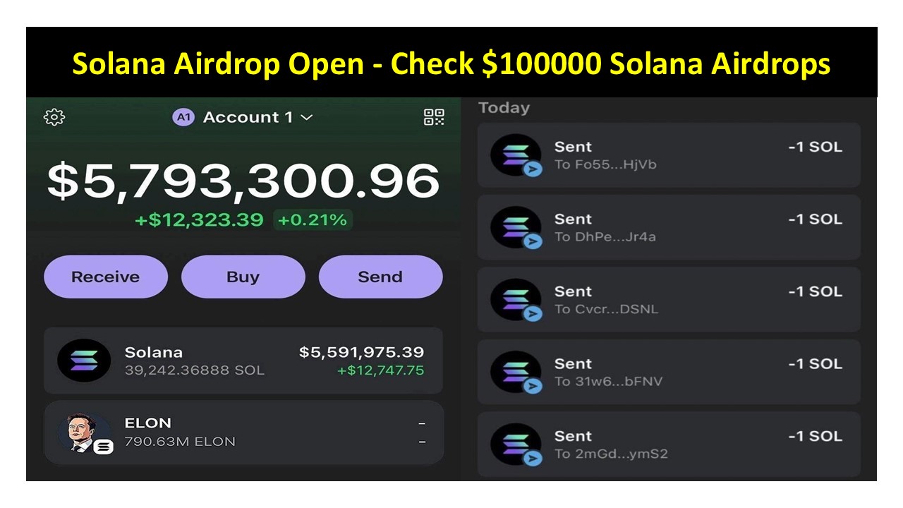 Solana Airdrop Open