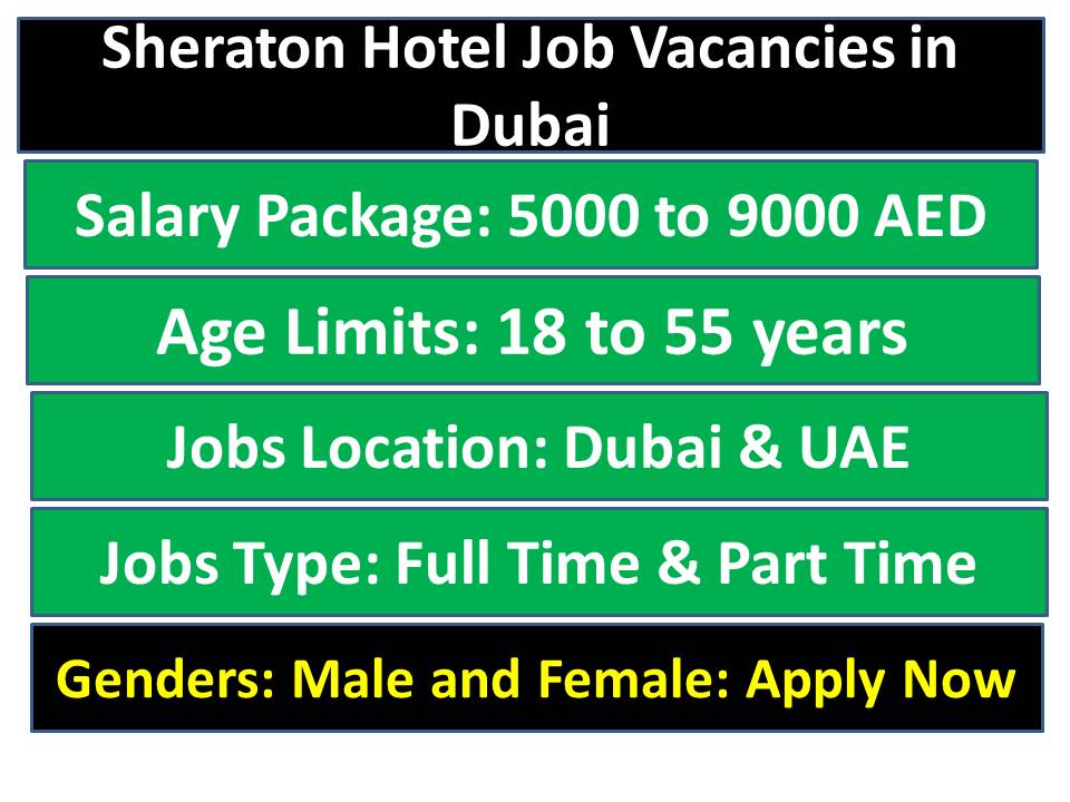 Sheraton Hotel Job Vacancies in Dubai