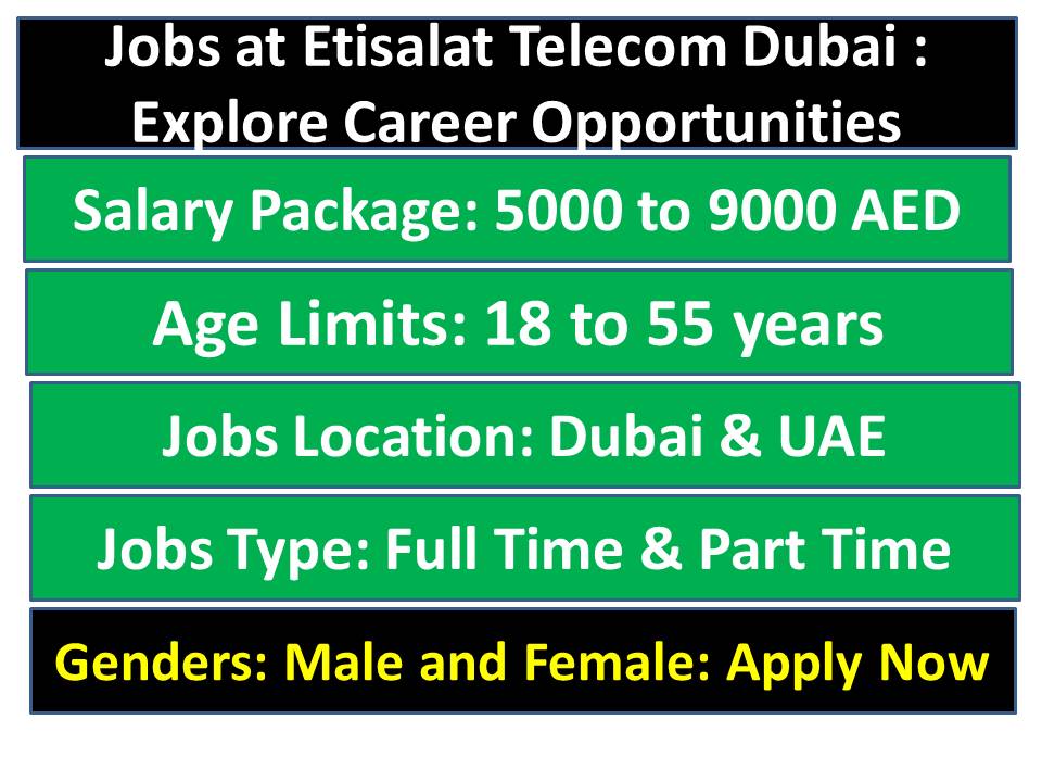 Jobs at Etisalat Telecom Dubai : Explore Career Opportunities