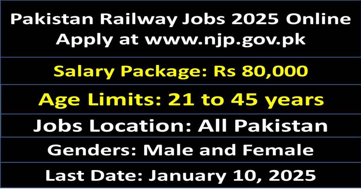 Pakistan Railway Jobs 2025 Online Apply at www.njp.gov.pk