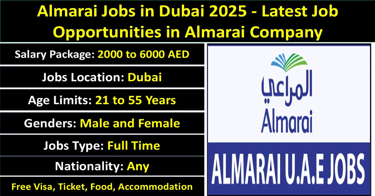 Almarai Jobs in Dubai 2025