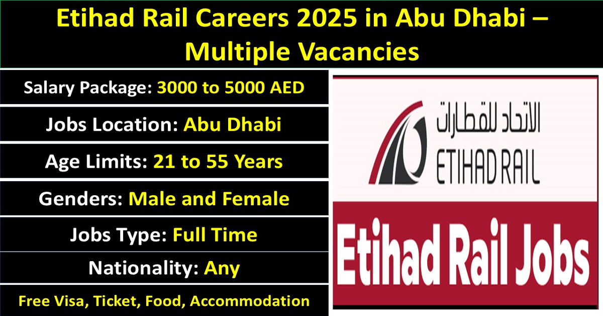 Etihad Rail Careers 2025 in Abu Dhabi 