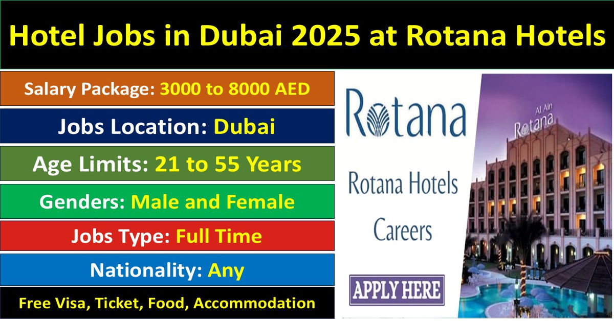 Hotel Jobs in Dubai 2025 at Rotana Hotels