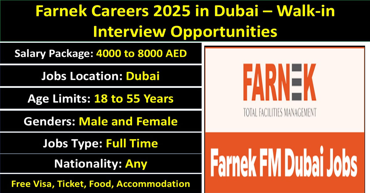 Farnek Careers 2025 in Dubai