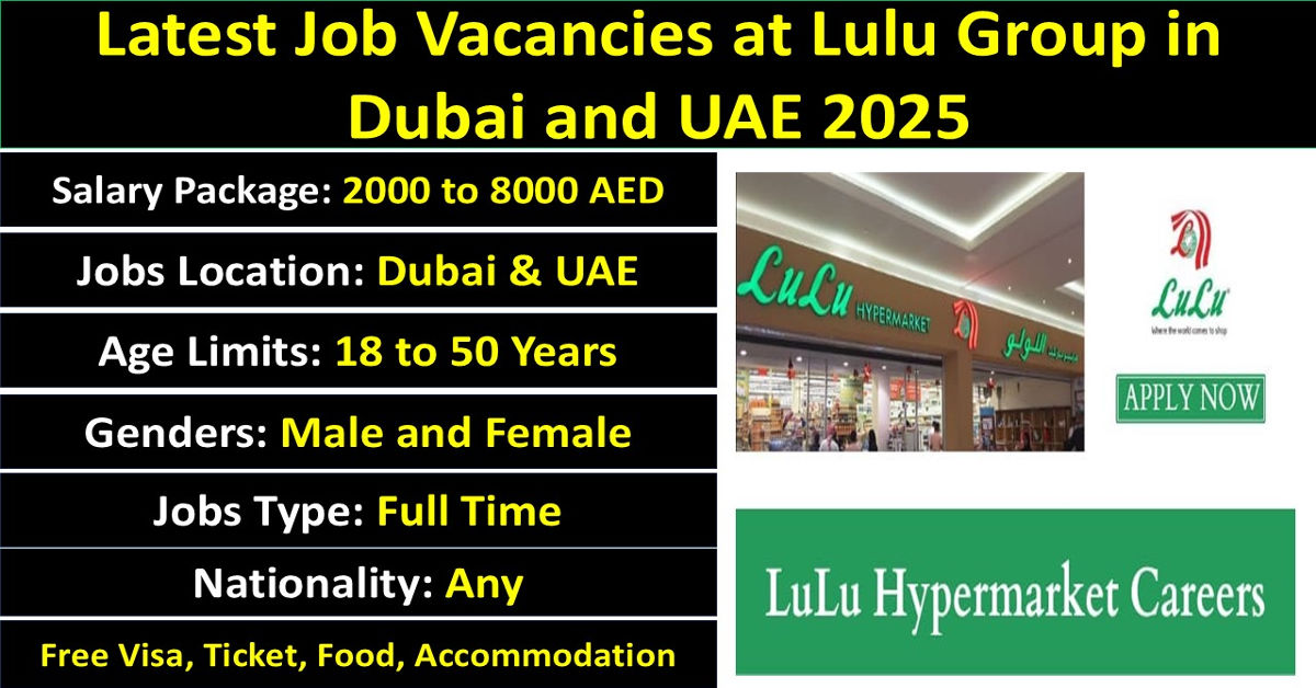 Latest Job Vacancies at Lulu Group in Dubai and UAE 2025