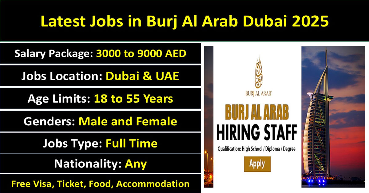 Latest Jobs in Burj Al Arab Dubai 2025