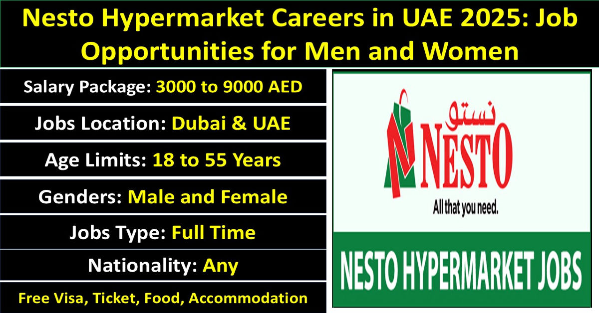 Nesto Hypermarket Careers in UAE 2025