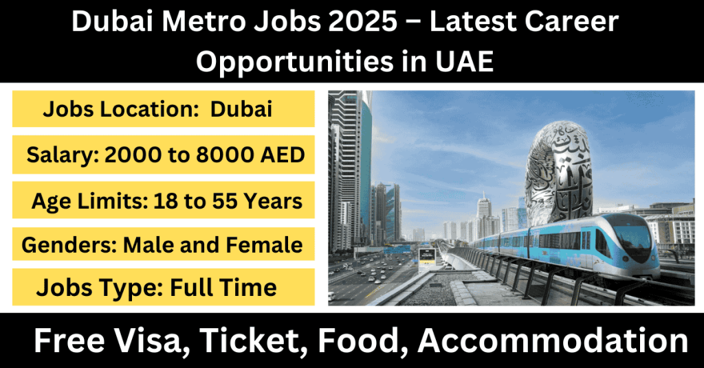 Dubai Metro Jobs 2025 – Latest Career Opportunities in UAE