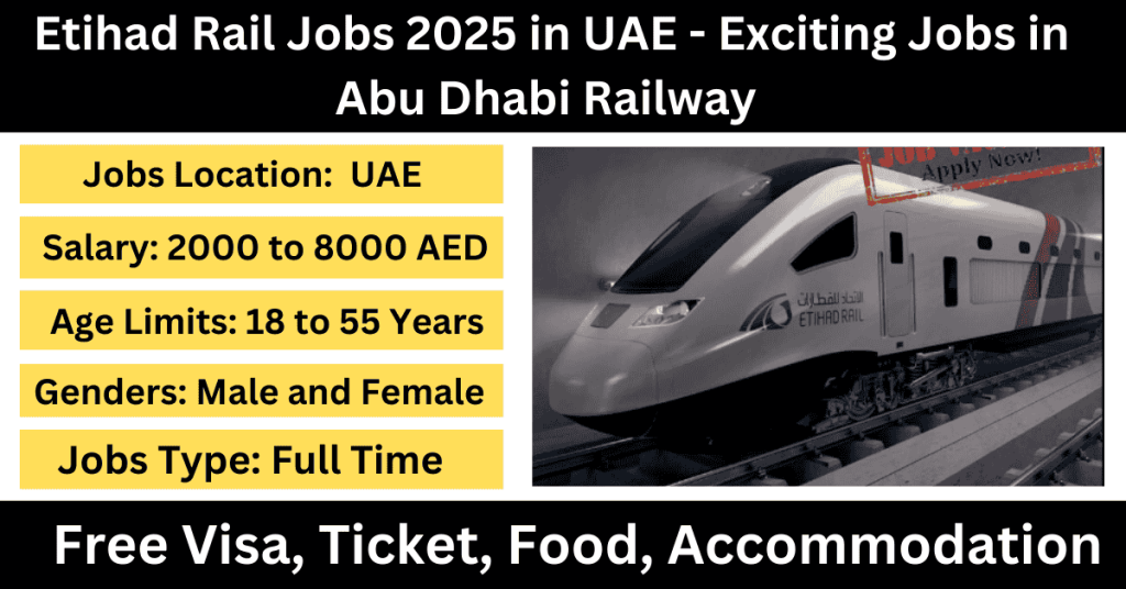 Etihad Rail Jobs 2025 in UAE