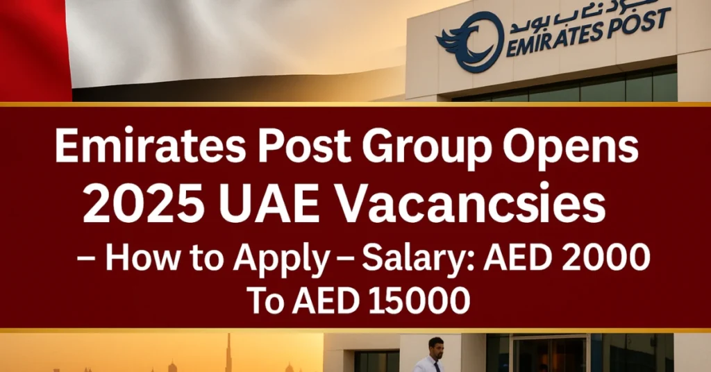 Emirates Post Group Opens 2025 UAE Vacancies
