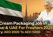 Ice Cream Packaging Job in Dubai