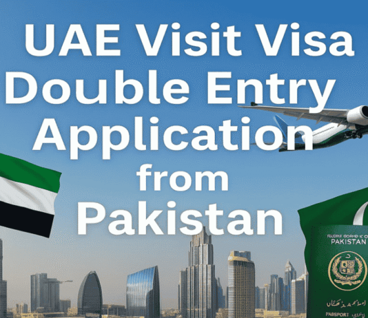 UAE Visit Visa Double Entry Application from Pakistan