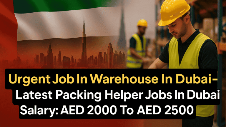Urgent job in Warehouse in Dubai