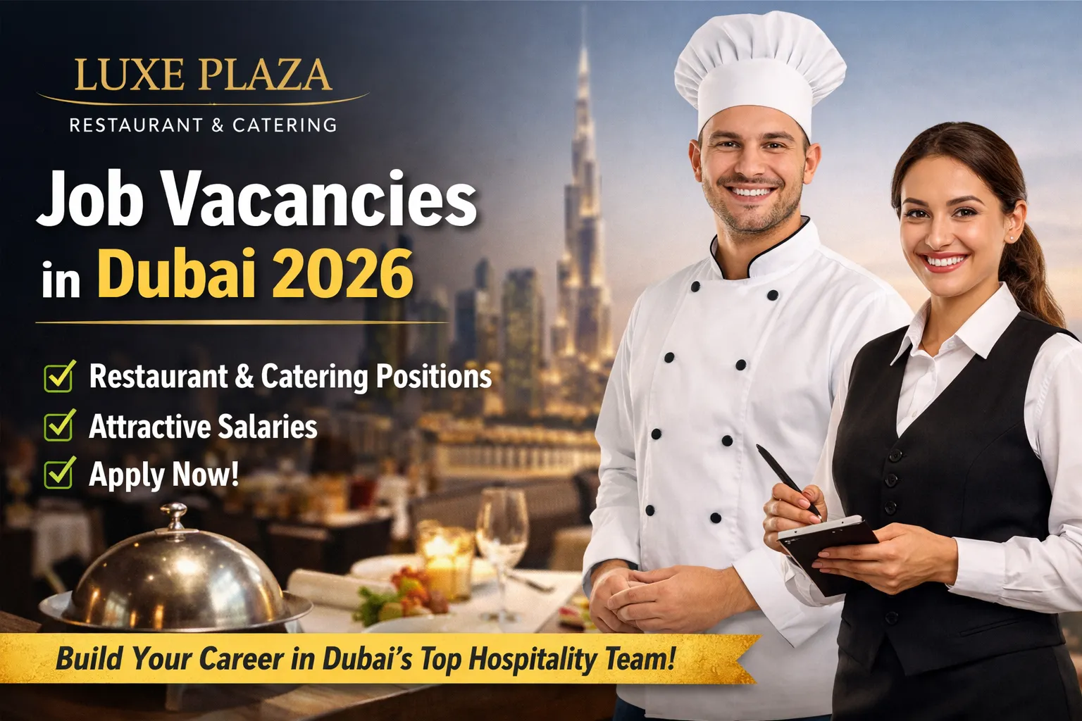 Luxe Plaza Restaurant & Catering Vacancies in Dubai 2026