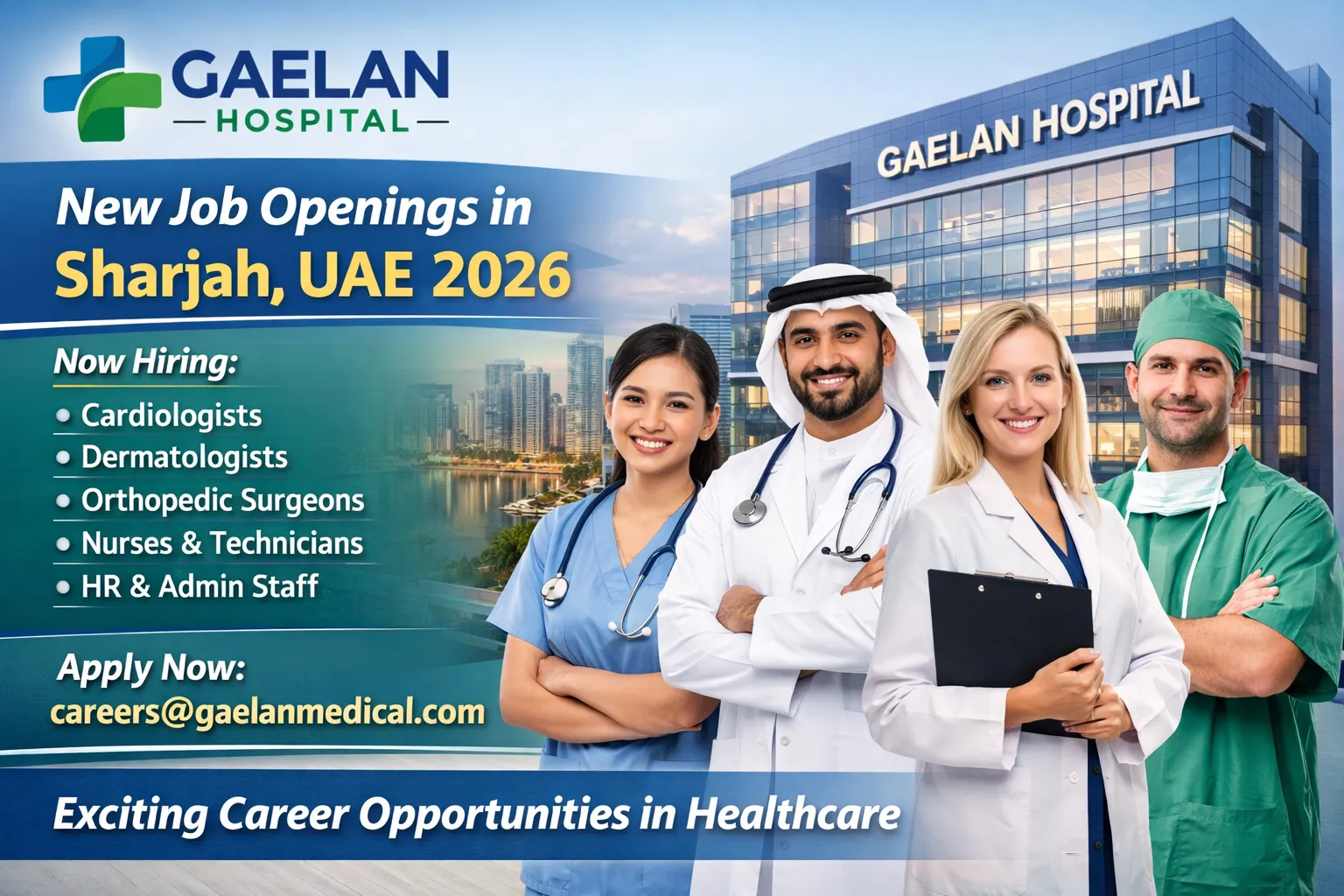 Gaelan Hospital Latest New Jobs in Sharjah UAE 2026