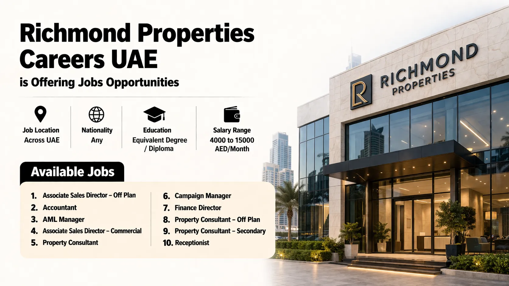 Richmond Properties Careers UAE 2026