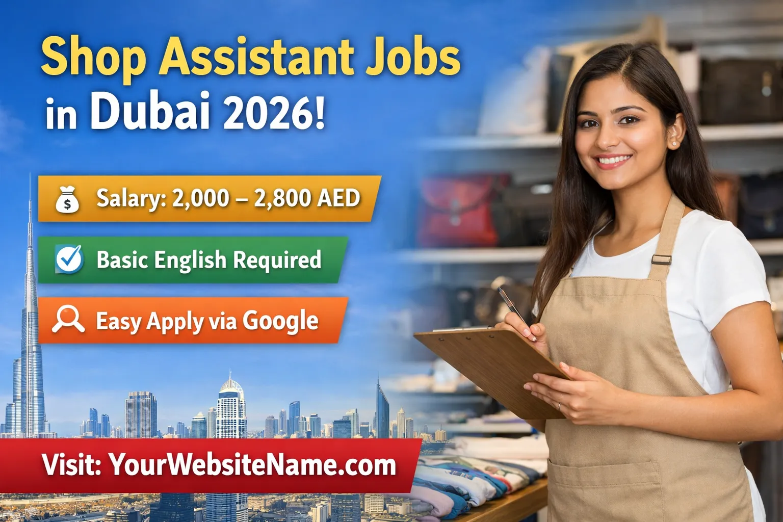 Shop Assistant Jobs in Dubai 2026