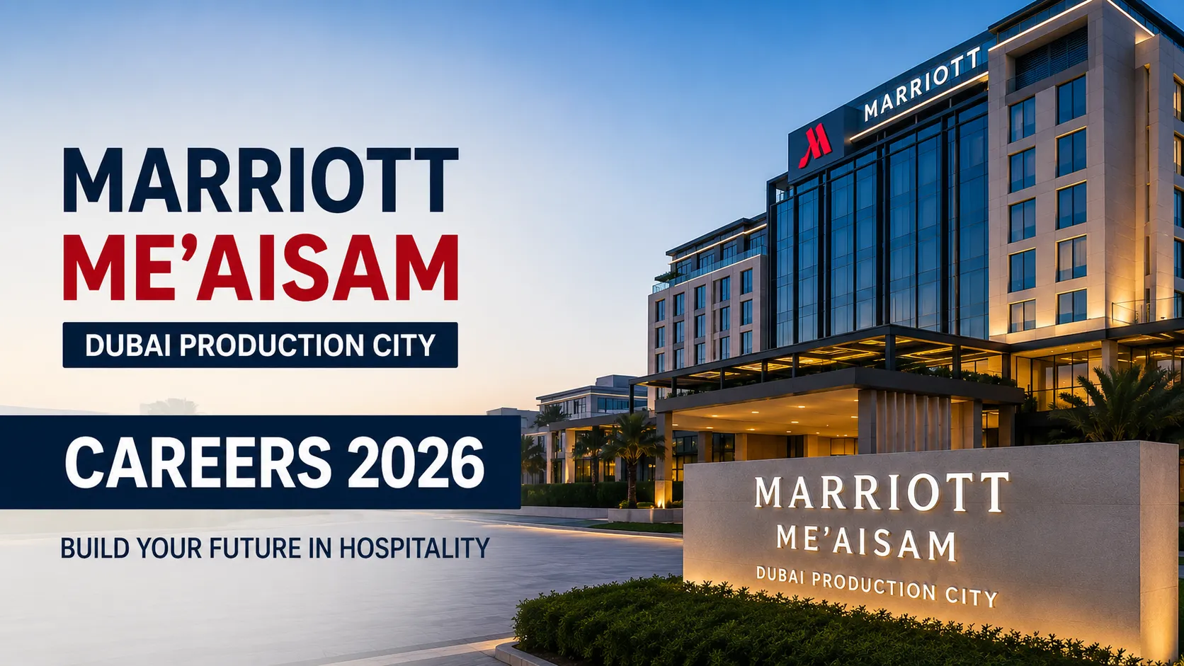 Marriot Hotel Dubai Careers 2026